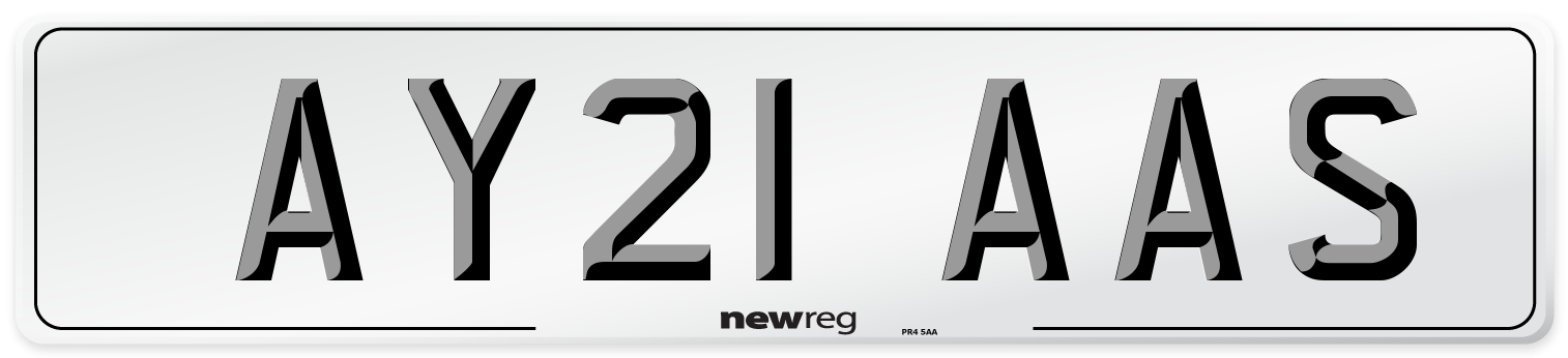 AY21 AAS Number Plate from New Reg